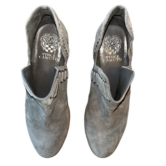 Vince Camuto Bootie Gray Boots for Women for sale | eBay VINCE CAMUTO Gray Suede PEVISTA BOOTIE 7.5